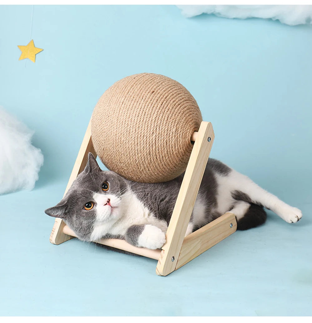 Cat Scratching Ball Toy – Sisal Rope Paw Grinding Toy for Kittens & Cats