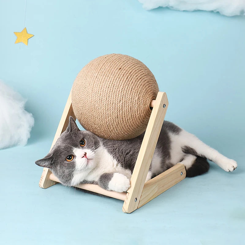 Cat Scratching Ball Toy – Sisal Rope Paw Grinding Toy for Kittens & Cats