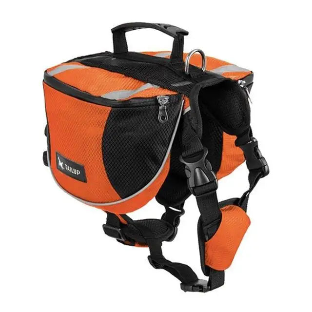 Luxury Dog Backpack Harness – Adjustable Outdoor Saddle Bag for Travel & Hiking