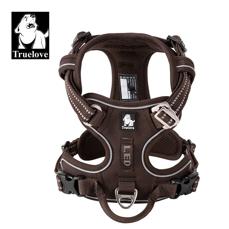 Truelove Reflective Dog Harness – Adjustable No-Pull Nylon Vest with 3M Reflective Webbing (TLH56512)