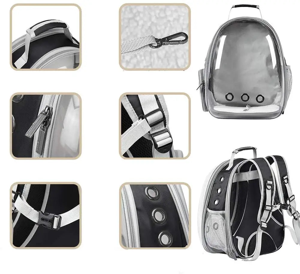 Expandable Cat Carrier Backpack – Portable Pet Travel Bag for Cats & Puppies