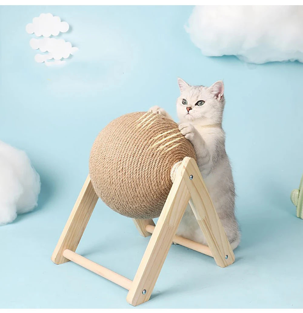Cat Scratching Ball Toy – Sisal Rope Paw Grinding Toy for Kittens & Cats