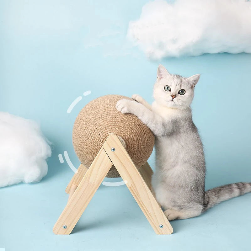 Cat Scratching Ball Toy – Sisal Rope Paw Grinding Toy for Kittens & Cats