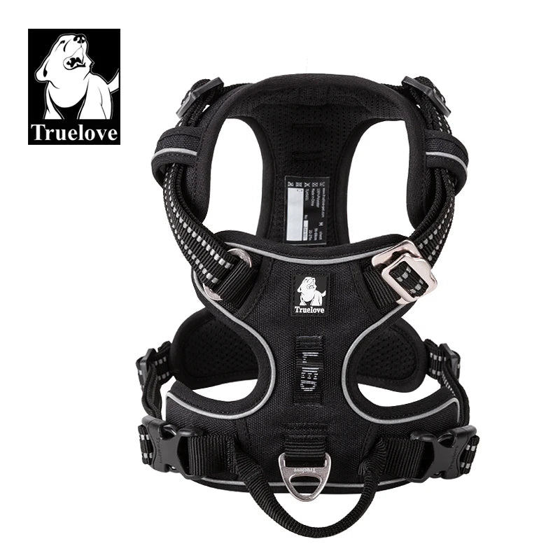 Truelove Reflective Dog Harness – Adjustable No-Pull Nylon Vest with 3M Reflective Webbing (TLH56512)