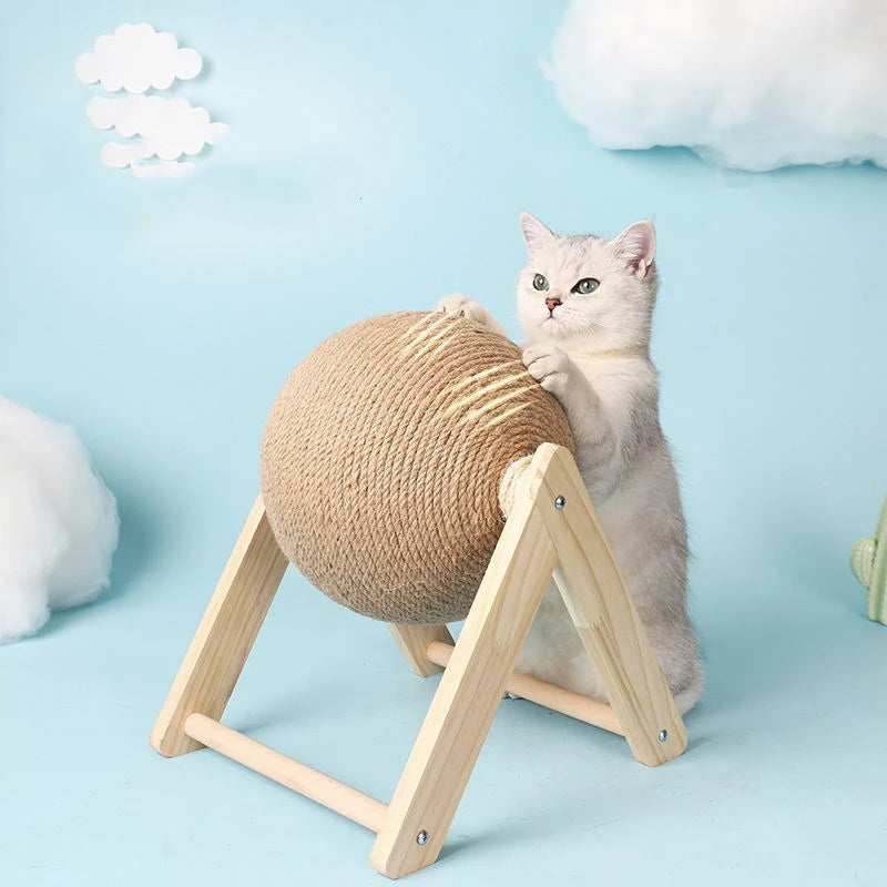 Cat Scratching Ball Toy – Sisal Rope Paw Grinding Toy for Kittens & Cats