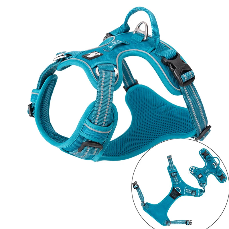 Truelove Reflective Dog Harness – Adjustable No-Pull Nylon Vest with 3M Reflective Webbing (TLH56512)