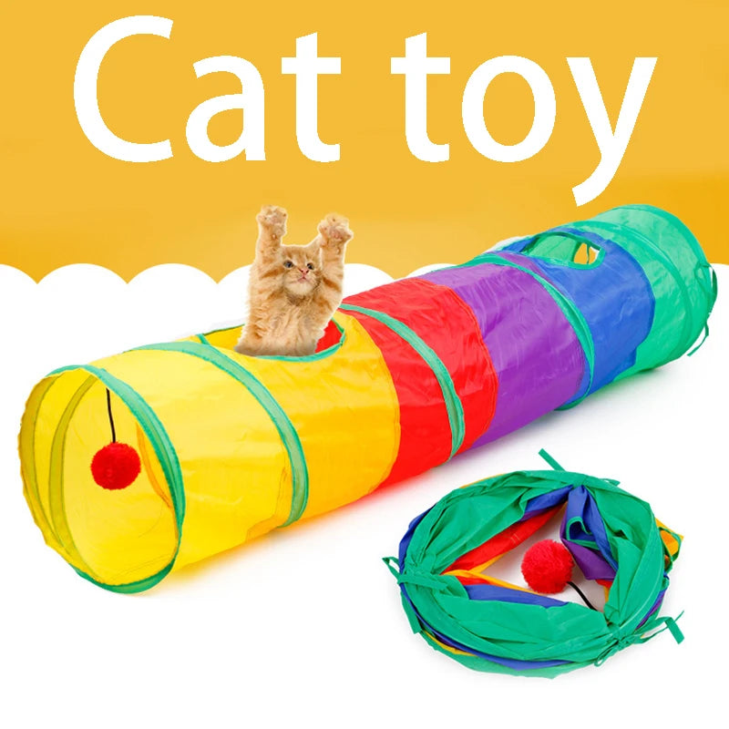 Cat Tunnel Pet Tube – Collapsible Play Toy for Indoor & Outdoor Use, Exercise, Training & Hiding Spot for Cats & Puppies