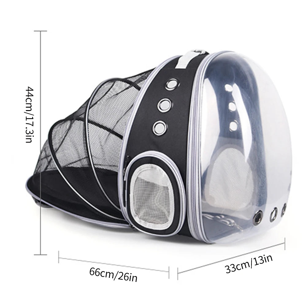 Expandable Cat Carrier Backpack – Portable Pet Travel Bag for Cats & Puppies