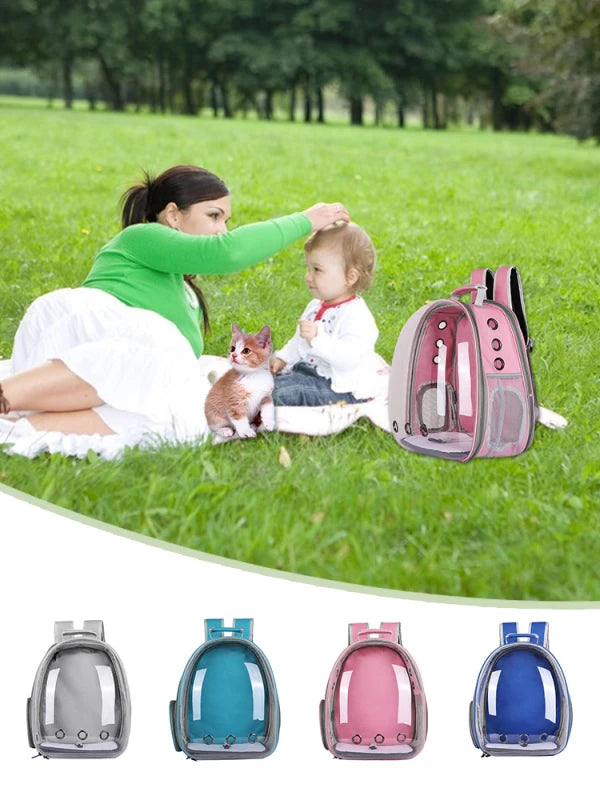 Expandable Cat Carrier Backpack – Portable Pet Travel Bag for Cats & Puppies