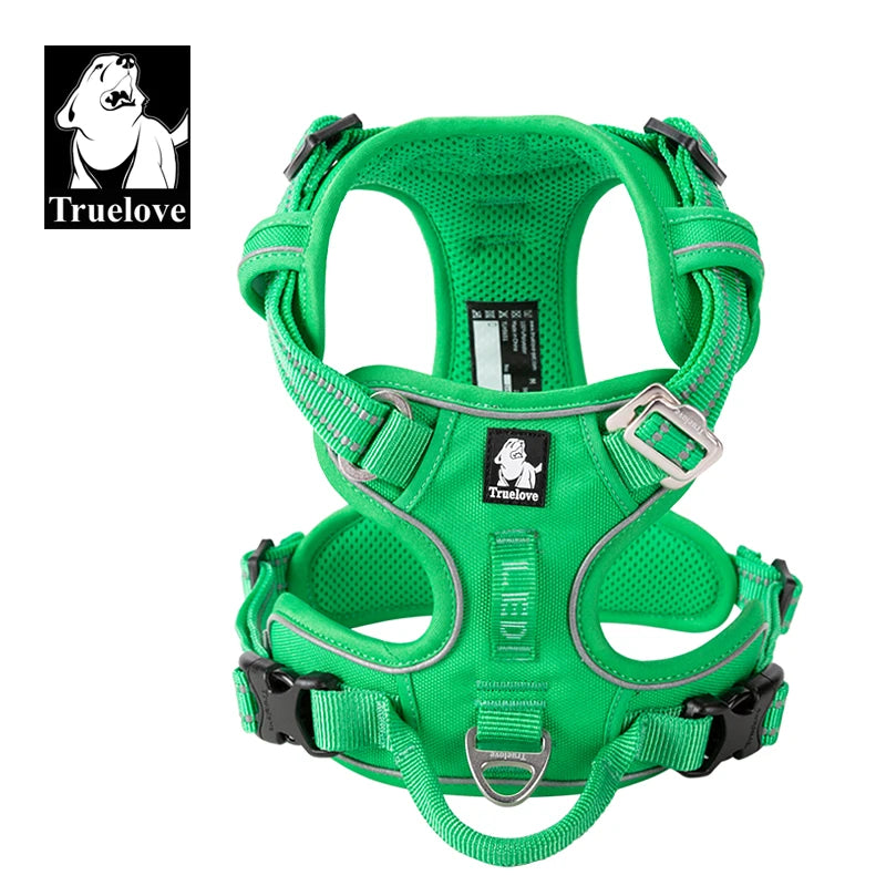 Truelove Reflective Dog Harness – Adjustable No-Pull Nylon Vest with 3M Reflective Webbing (TLH56512)