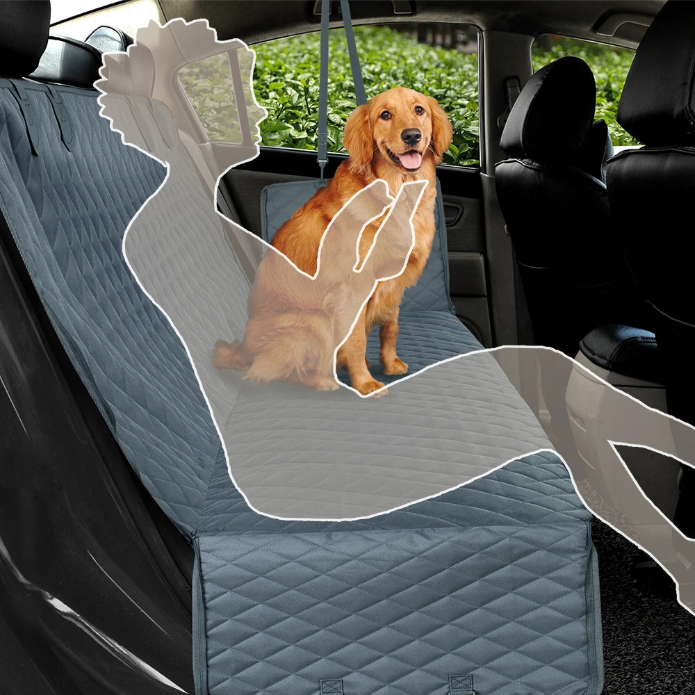 PETRAVEL Dog Car Seat Cover – Waterproof Rear Seat Hammock Protector | Pet Travel Safety Carrier Mat for Dogs