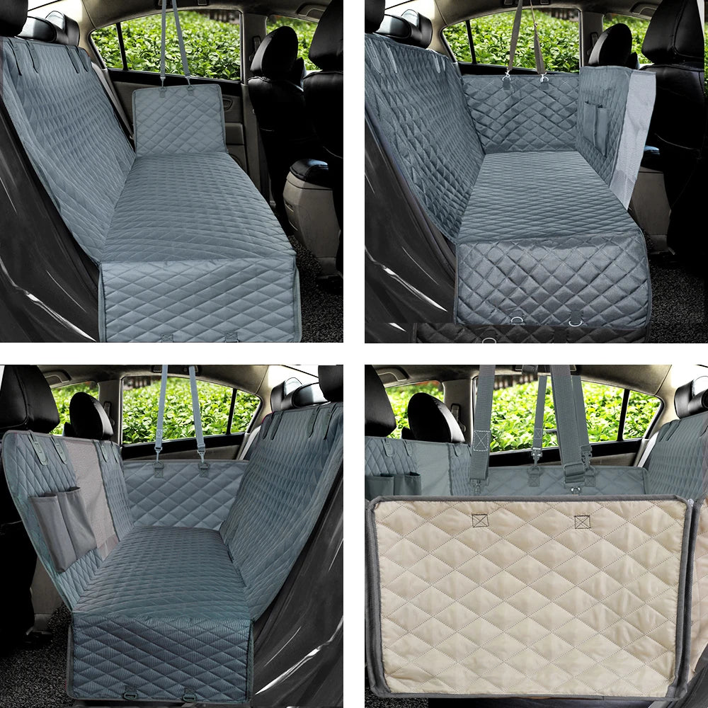 PETRAVEL Dog Car Seat Cover – Waterproof Rear Seat Hammock Protector | Pet Travel Safety Carrier Mat for Dogs