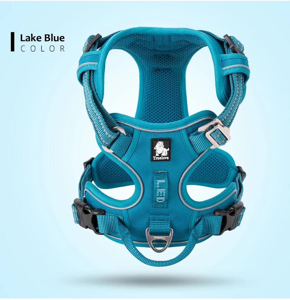 Truelove Reflective Dog Harness – Adjustable No-Pull Nylon Vest with 3M Reflective Webbing (TLH56512)