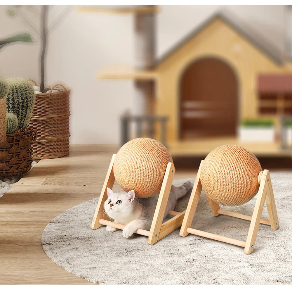 Cat Scratching Ball Toy – Sisal Rope Paw Grinding Toy for Kittens & Cats