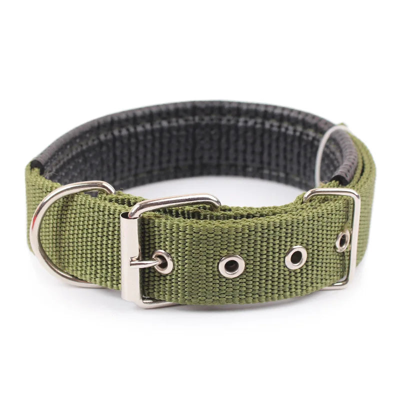 Solid Nylon Dog Collar – Strong & Durable for All Dog Sizes