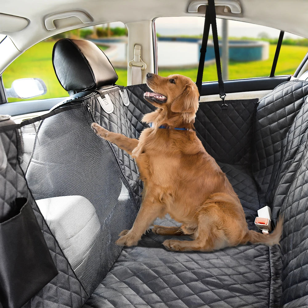 PETRAVEL Dog Car Seat Cover – Waterproof Rear Seat Hammock Protector | Pet Travel Safety Carrier Mat for Dogs