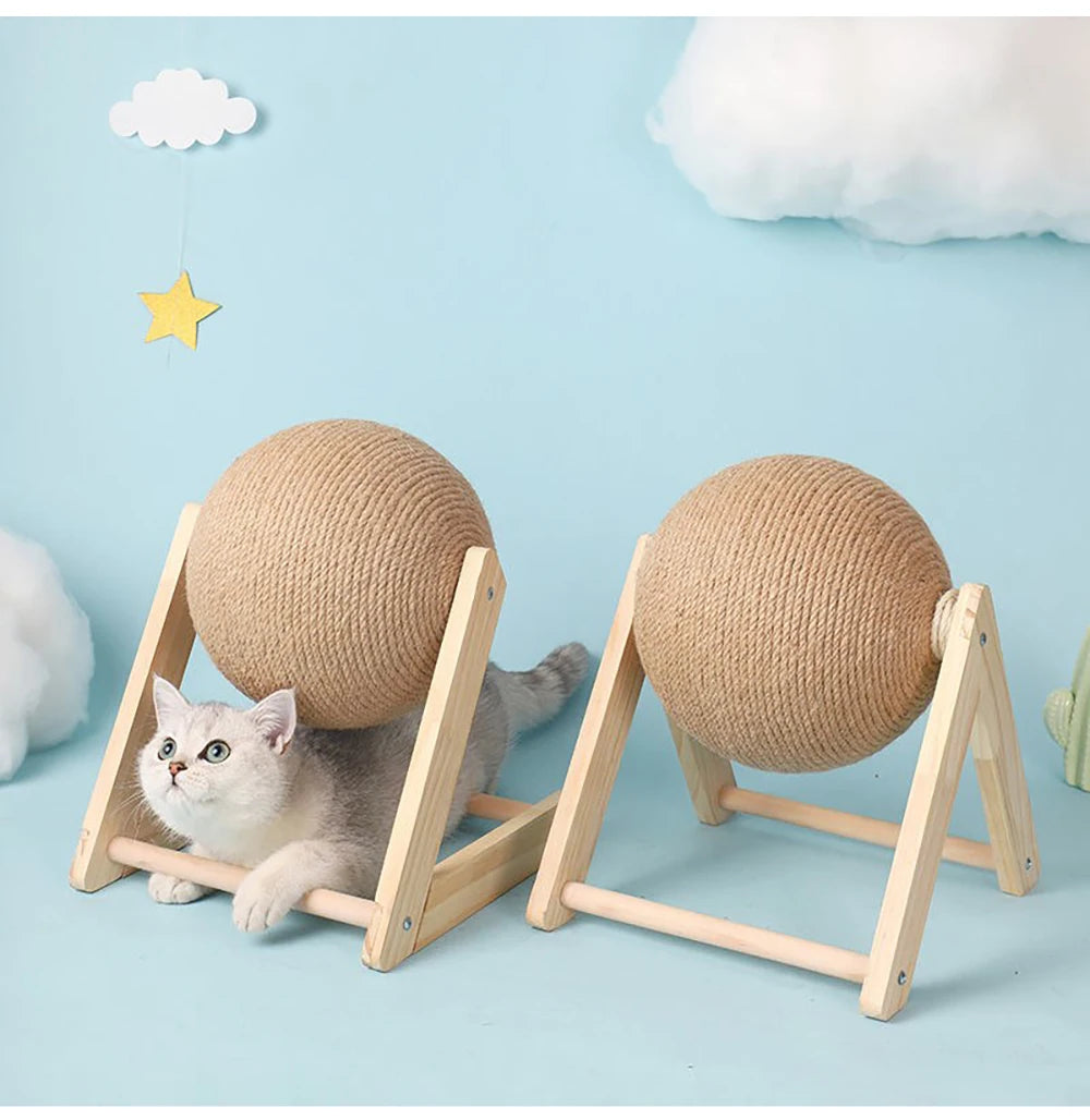 Cat Scratching Ball Toy – Sisal Rope Paw Grinding Toy for Kittens & Cats