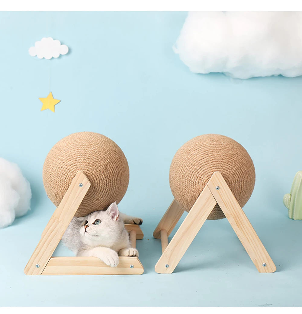 Cat Scratching Ball Toy – Sisal Rope Paw Grinding Toy for Kittens & Cats