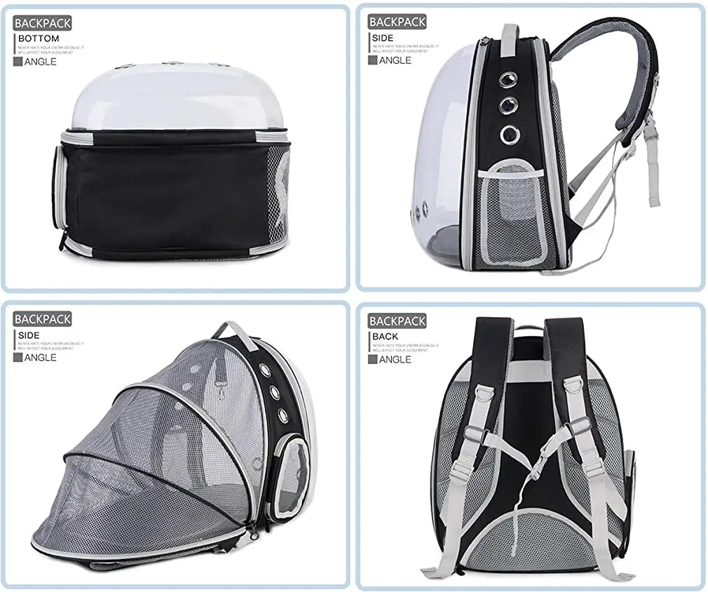 Expandable Cat Carrier Backpack – Portable Pet Travel Bag for Cats & Puppies