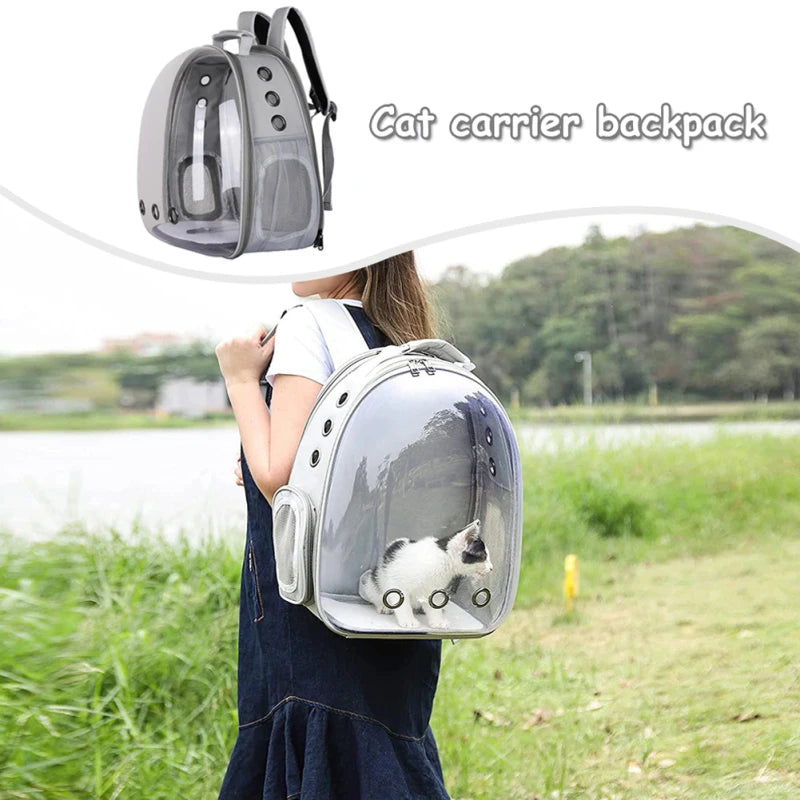 Expandable Cat Carrier Backpack – Portable Pet Travel Bag for Cats & Puppies