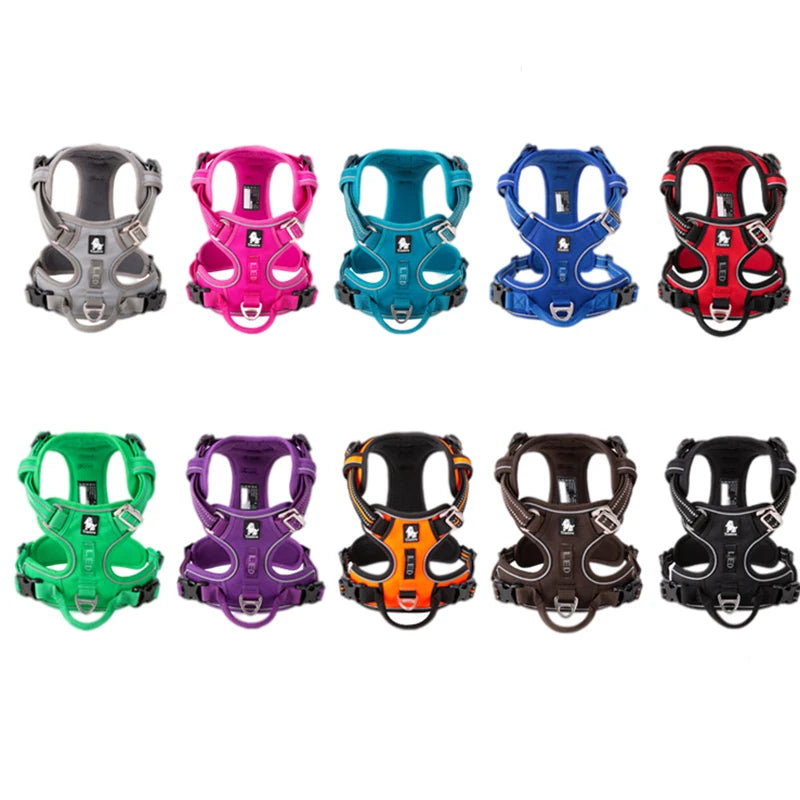 Truelove Reflective Dog Harness – Adjustable No-Pull Nylon Vest with 3M Reflective Webbing (TLH56512)