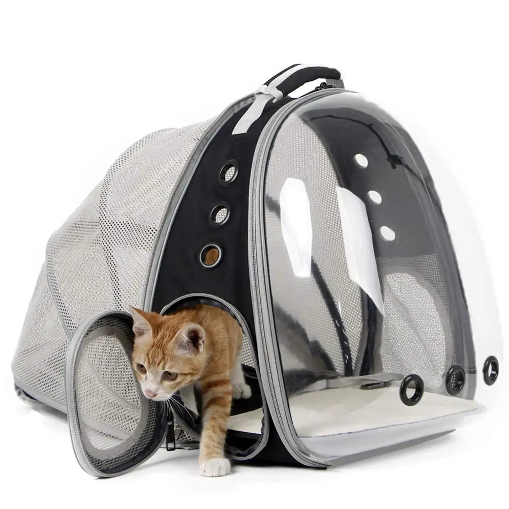 Expandable Cat Carrier Backpack – Portable Pet Travel Bag for Cats & Puppies