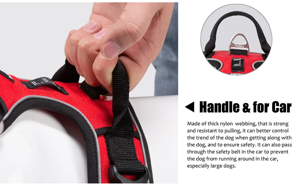Truelove Reflective Dog Harness – Adjustable No-Pull Nylon Vest with 3M Reflective Webbing (TLH56512)