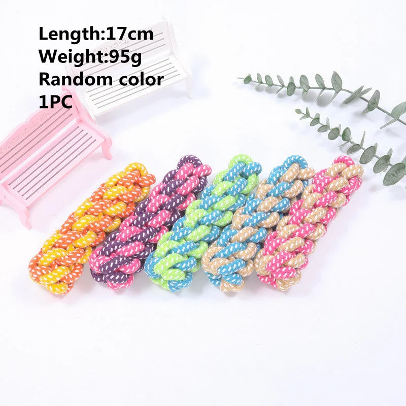 Interactive Cotton Rope Dog Toy – Bite-Resistant Chew Ball for Small & Large Dogs, Teeth Cleaning Puppy Toy