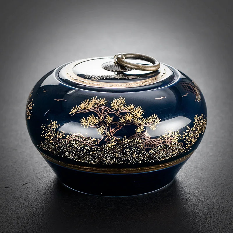 Ceramic Keepsake Urn for Human and Pet Ashes – Funeral Memorial Holder for Dog, Cat, Bird