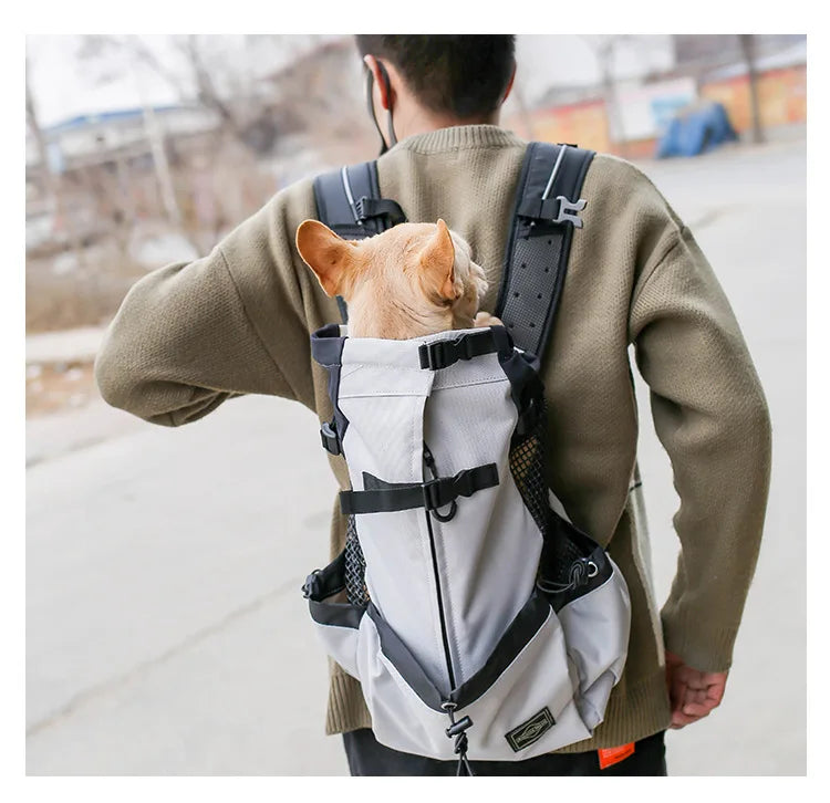 Hiking Pet Dog Carrier Travel Backpack – Breathable Outdoor Pet Bag for Dogs & Cats
