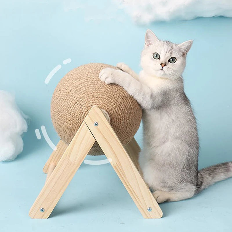 Cat Scratching Ball Toy – Sisal Rope Paw Grinding Toy for Kittens & Cats