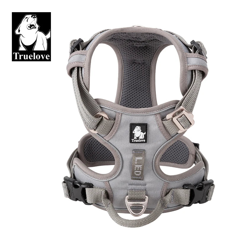 Truelove Reflective Dog Harness – Adjustable No-Pull Nylon Vest with 3M Reflective Webbing (TLH56512)