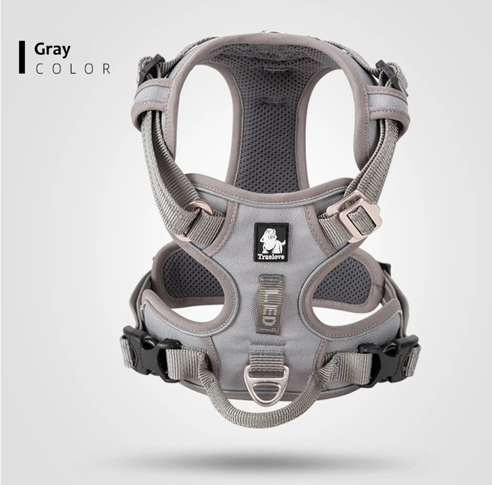 Truelove Reflective Dog Harness – Adjustable No-Pull Nylon Vest with 3M Reflective Webbing (TLH56512)