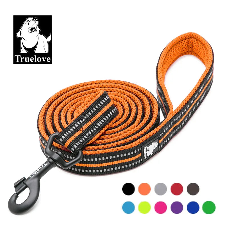 Truelove Mesh Nylon Dog Leash – Double Thickness Reflective Training Lead 200cm