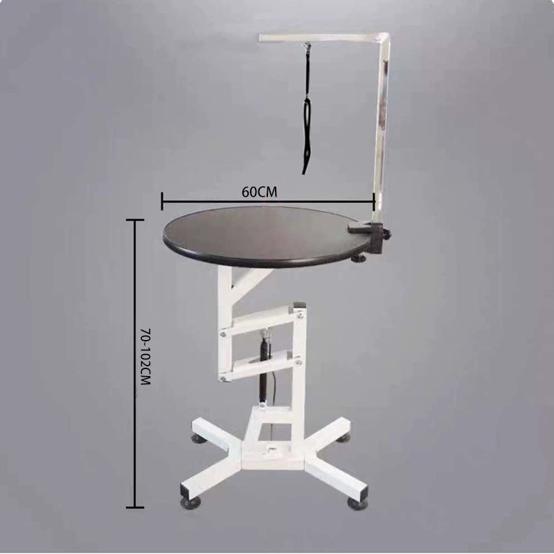 Adjustable Hydraulic Pet Grooming Table – Rotating Round Beauty Table for Small & Medium Dogs & Cats