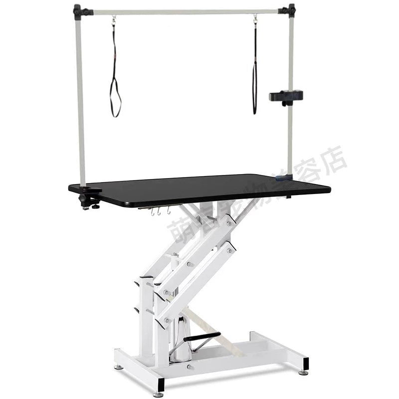 Adjustable Hydraulic Pet Grooming Table – Rotating Round Beauty Table for Small & Medium Dogs & Cats