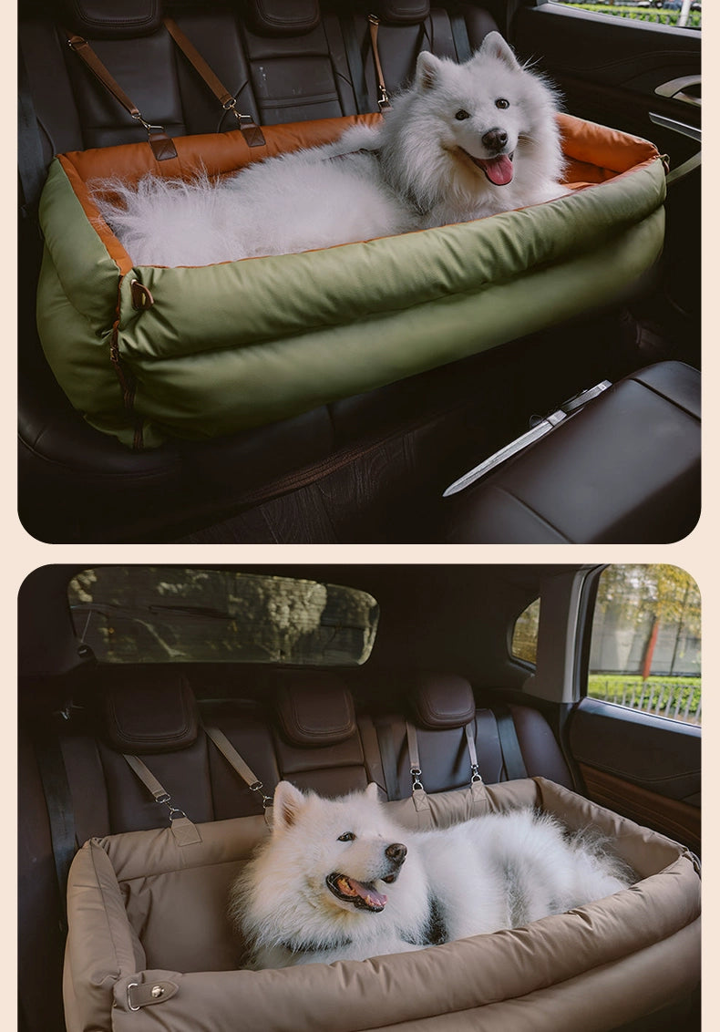 Kyjen Pet Car Seat – Portable Dog & Cat Travel House with Cushion for Car Safety & Comfort