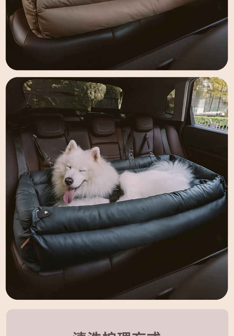 Kyjen Pet Car Seat – Portable Dog & Cat Travel House with Cushion for Car Safety & Comfort