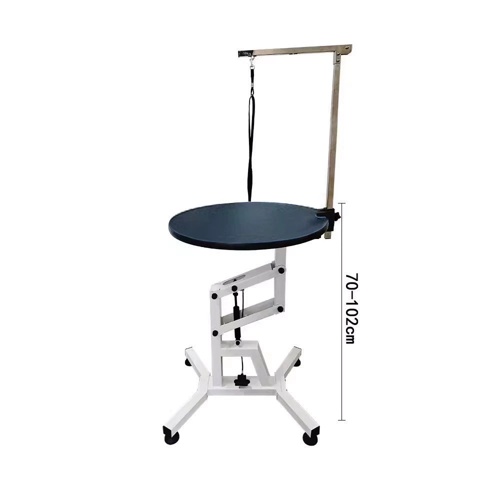 Adjustable Hydraulic Pet Grooming Table – Rotating Round Beauty Table for Small & Medium Dogs & Cats