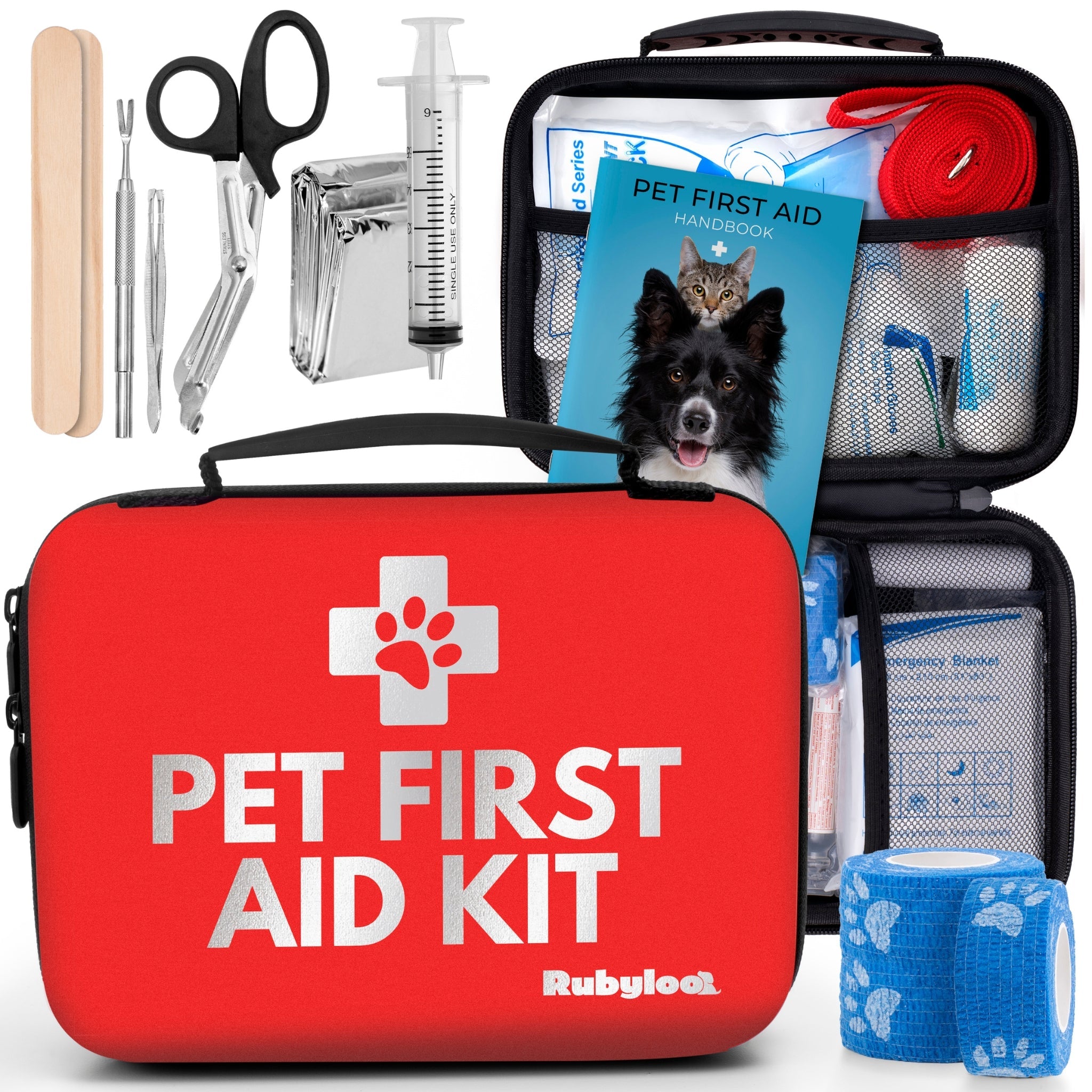 Pet First Aid Kit for Dogs & Cats with Vet-Approved Essentials