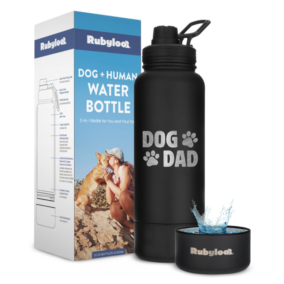 Water Bottle with Detachable Dog Bowl