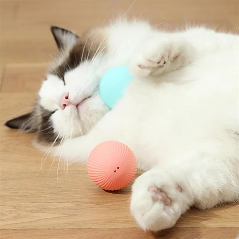 Smart Interactive Cat Toy Ball – USB Rechargeable Rolling Teaser