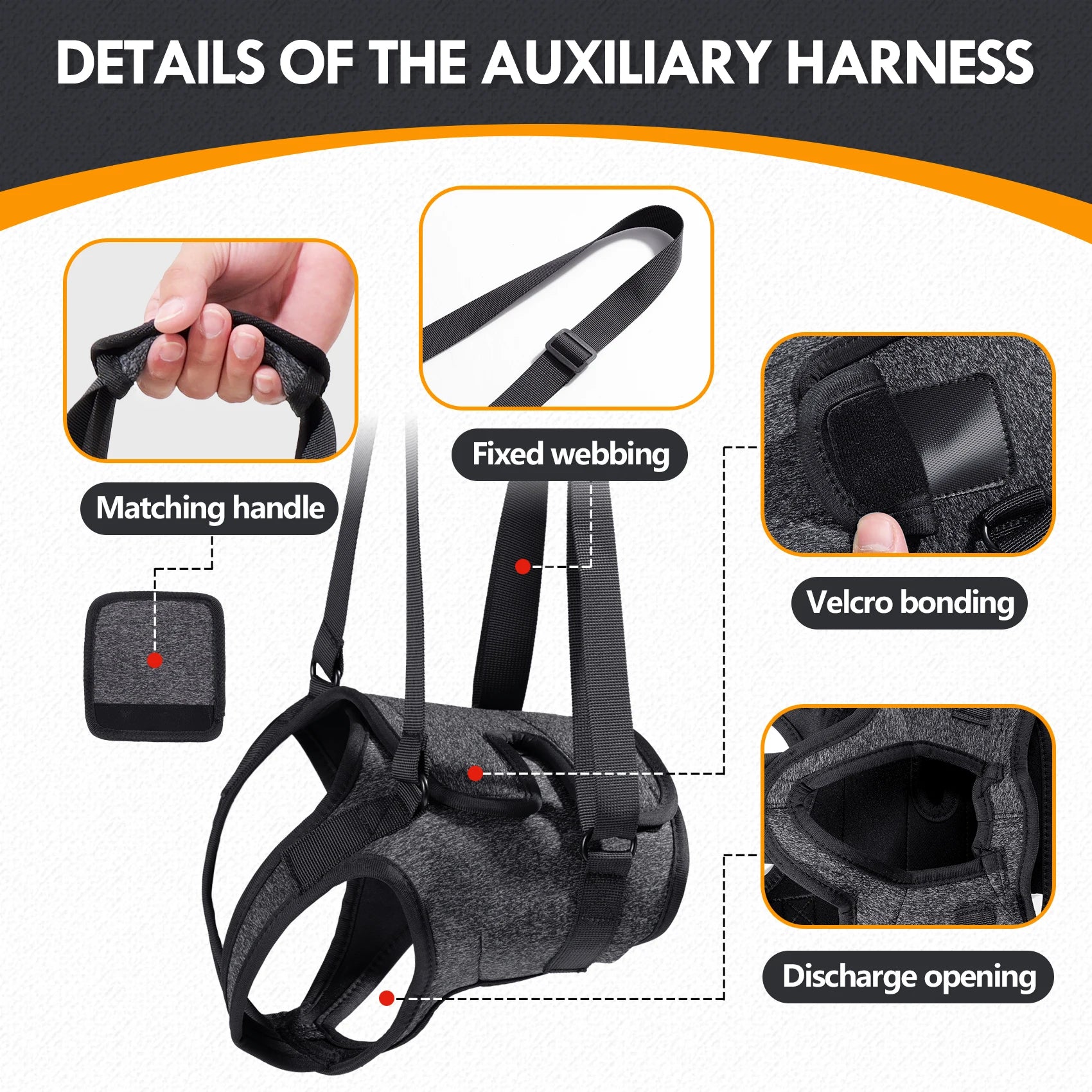 Dog Dog Sling Harness – Hind-Leg Support for Elderly & Disabled Large DogsSling for Large Dogs Hind Leg Support to Help Rehabilitate The Hind Limbs of Elderly Dogs with Weak Hind Legs Disabilities