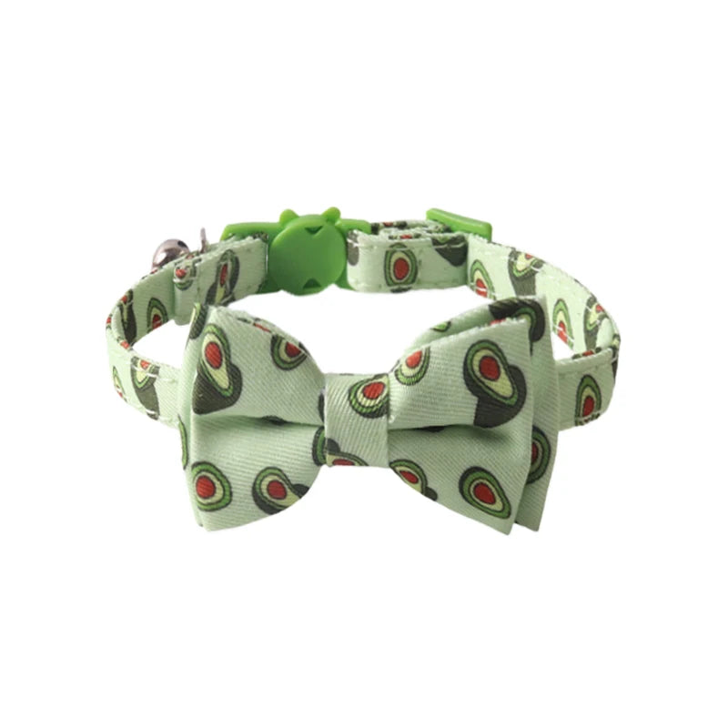 Fruit Tuxedo Bow Tie Pet Collar – Quick-Release Bandana Bowknot for Cats & Small Dogs
