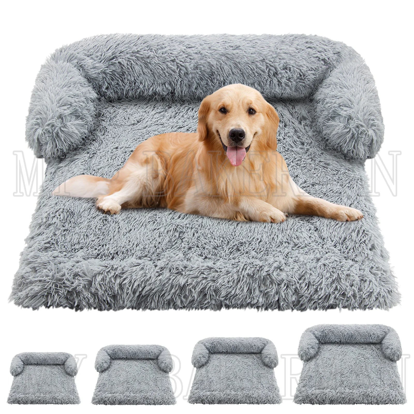 4 Styles Plush Pet Sofa Bed – Removable Washable Cover & Waterproof Upholstery for Dogs & Cats (All Seasons)