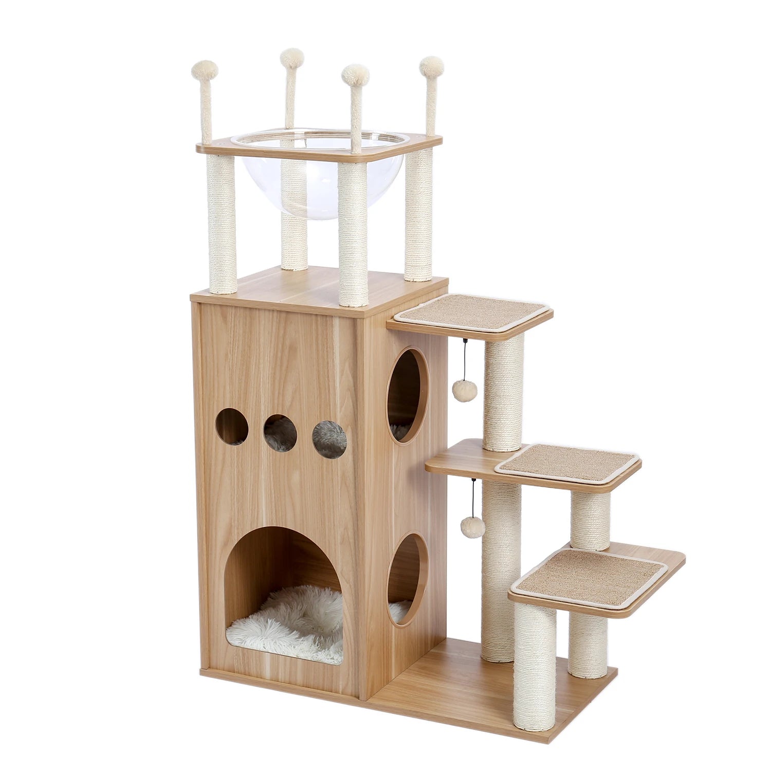 Multi-Level Cat Tree – Condo Tower with Hammock, Scratching Posts & Toys