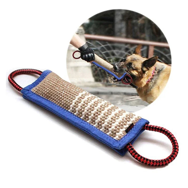 Coarse Jute Dog Chew Stick – Molar Training Bite Pillow for German Shepherds and Working Dogs