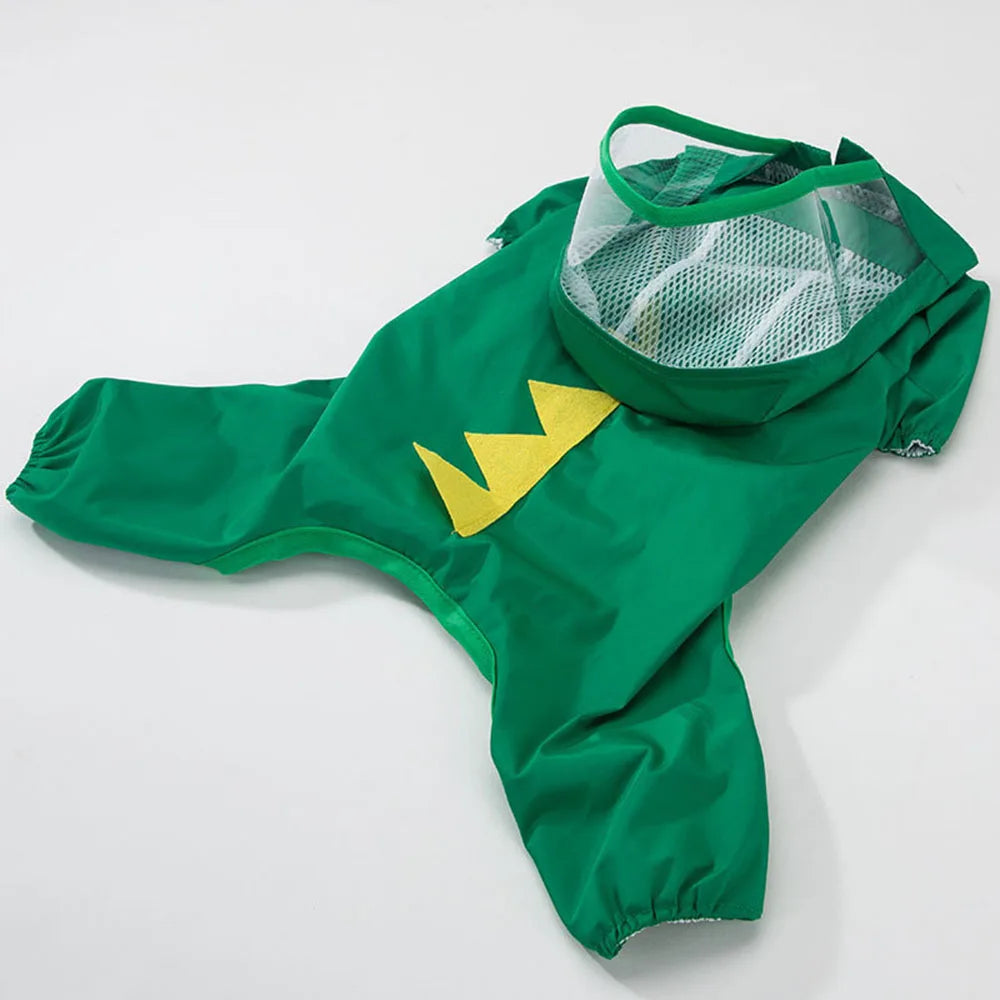 Bear Dog Raincoat – Full Body Waterproof Puppy Jacket with Hood