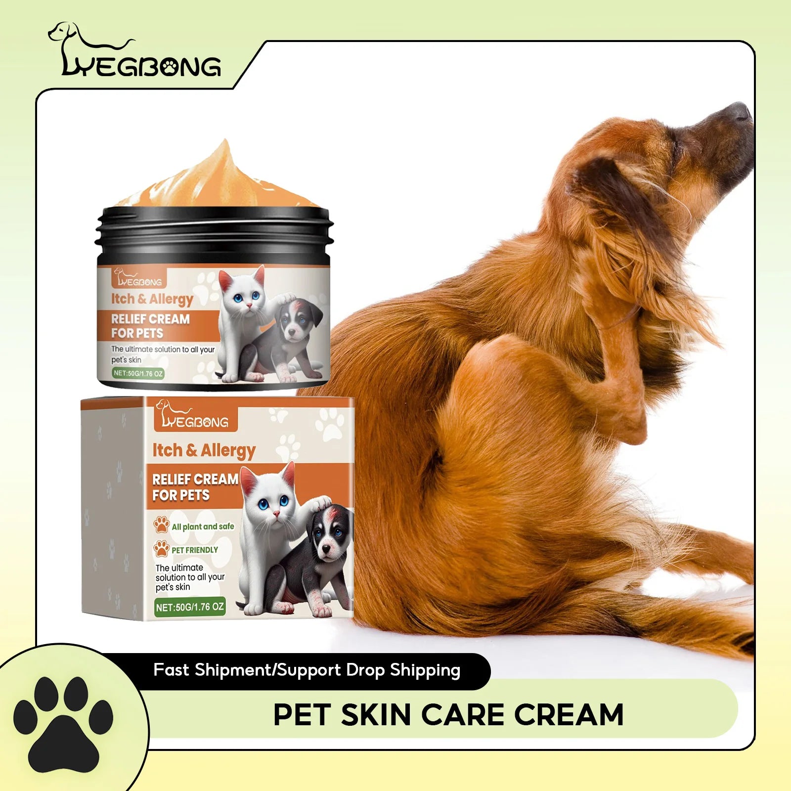 Yegbong Pet Skin Care Cream – Soothing Relief for Itching, Warts, and Ringworm