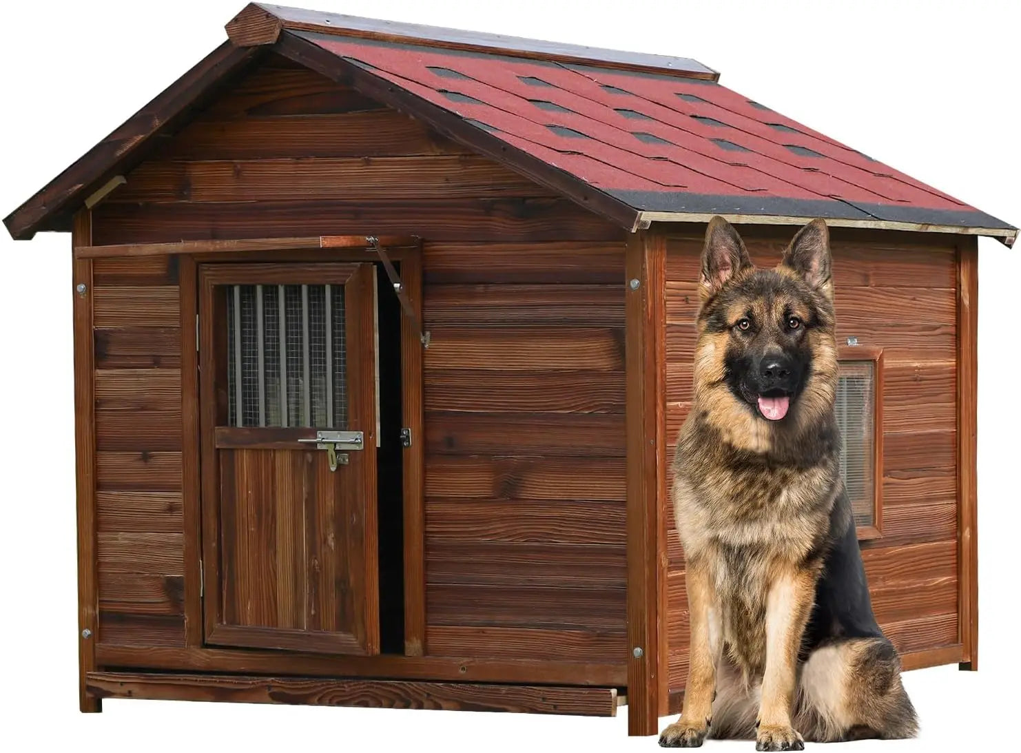 Large Outdoor Dog House – Weatherproof XXL Dog Kennel with Removable Floor & Roof, Insulated for Warmth